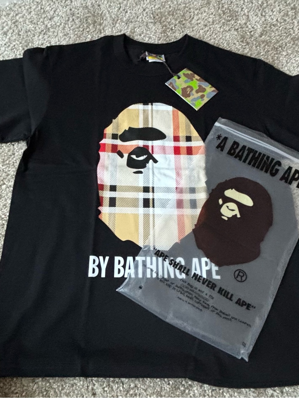 A Bathing Ape Black Burberry